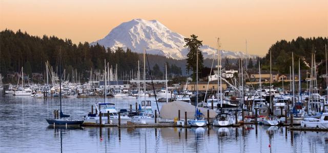 Mt Rainier overlooking Gig Harbor